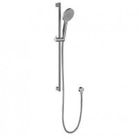 Round Brushed Nickel Sliding Rail Shower Set